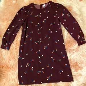 Old Navy Crepe Shift Dress- Burgundy